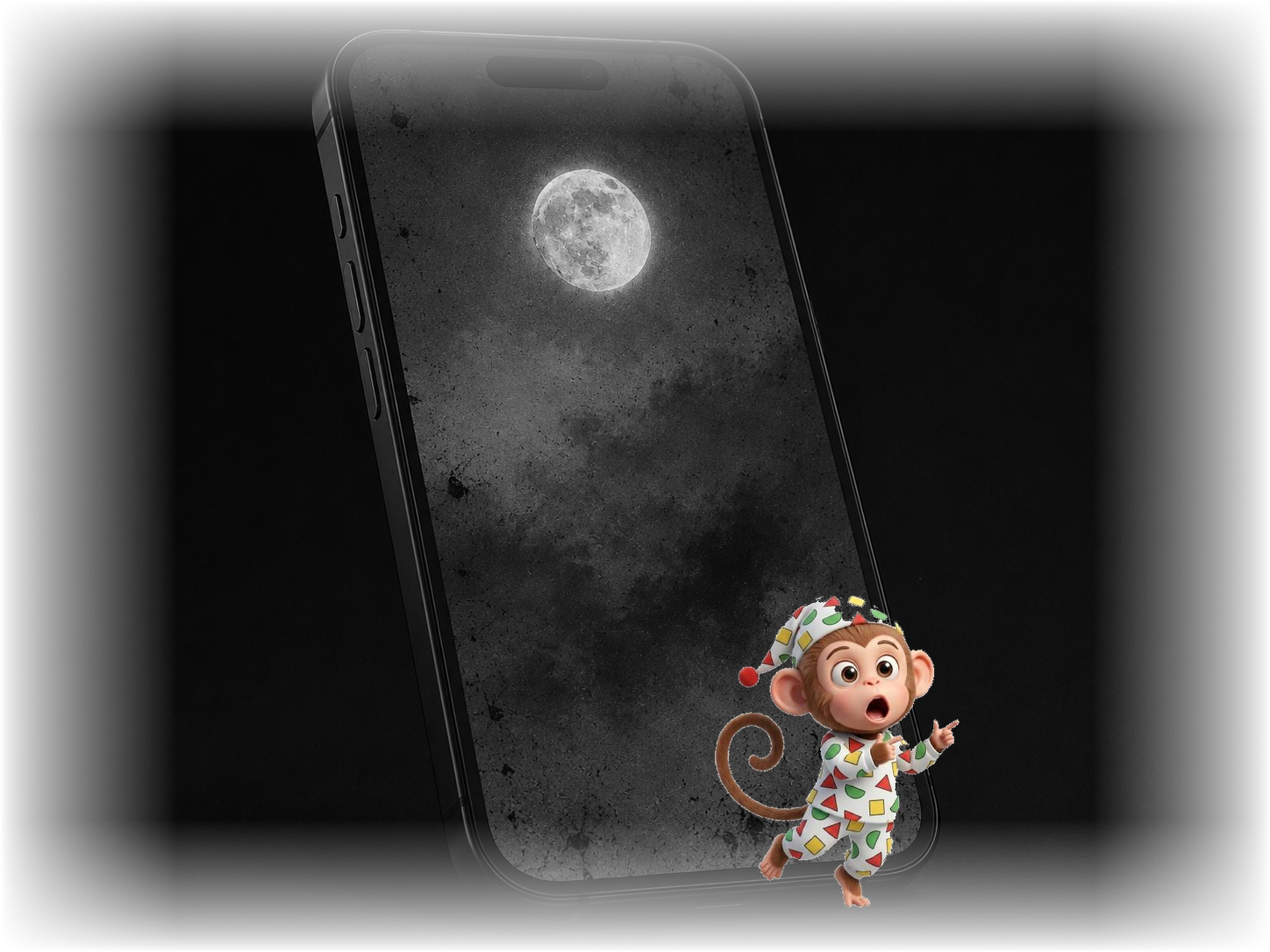 Grayscale mode interface with Kshraum mascot